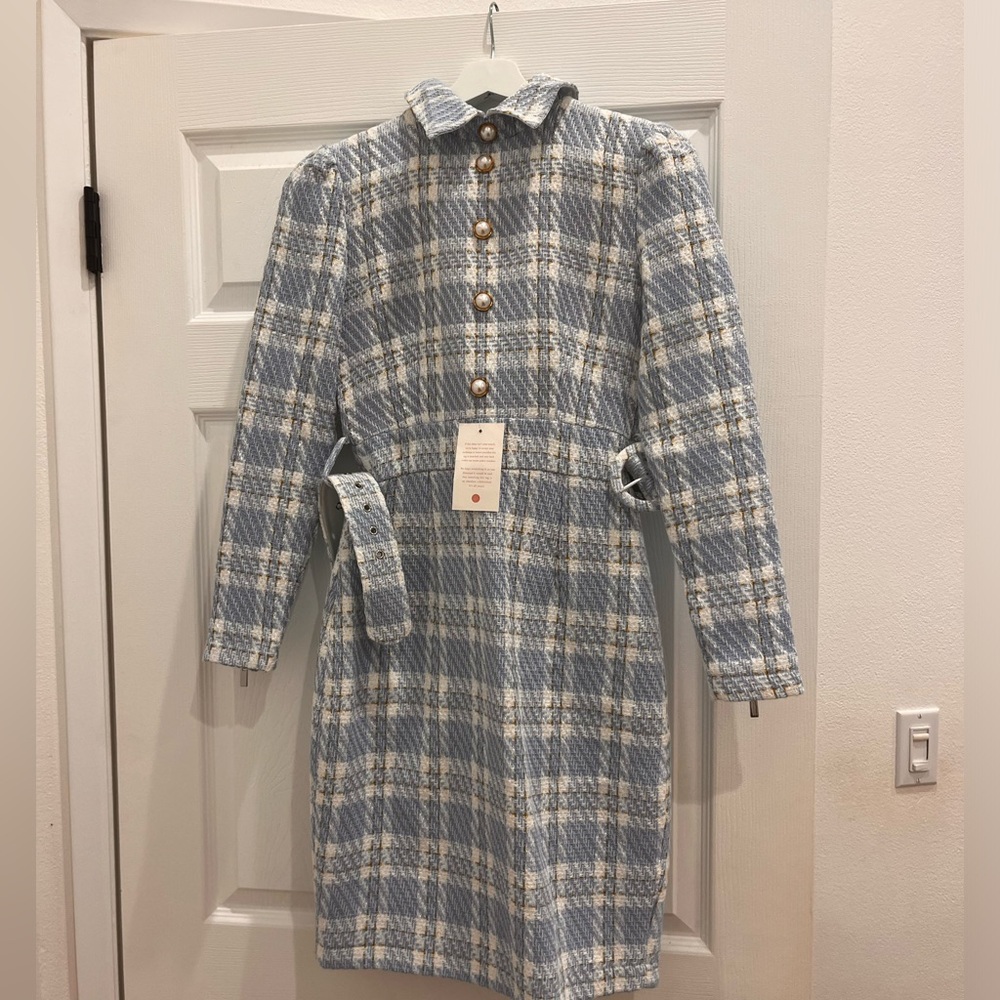 Ivy city blue plaid dress